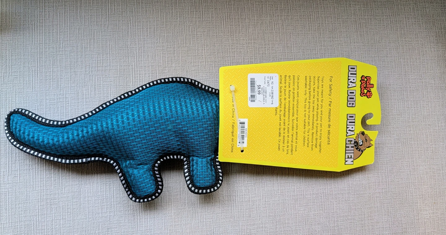 Brand New Dura Dog Squeaky Plush Dog Toy - Alligator - photo 2