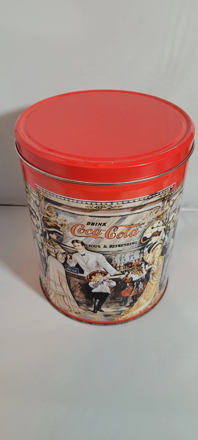 Coca-Cola Tin Vintage Style Collectible Round Container - photo 4