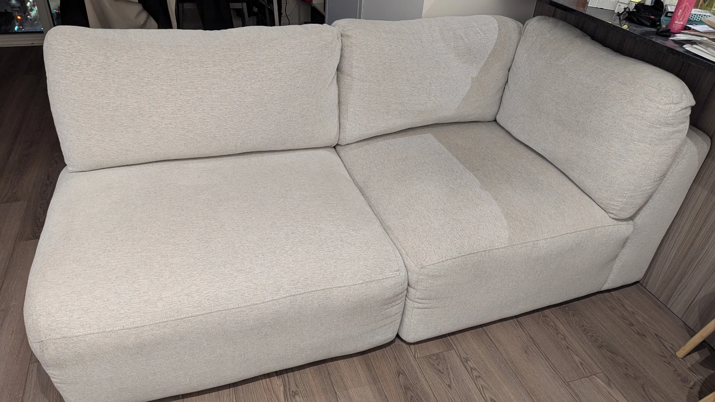 Kort & Co. Lotus modular sectional sofa, 2 pieces, gray chenille - photo 4