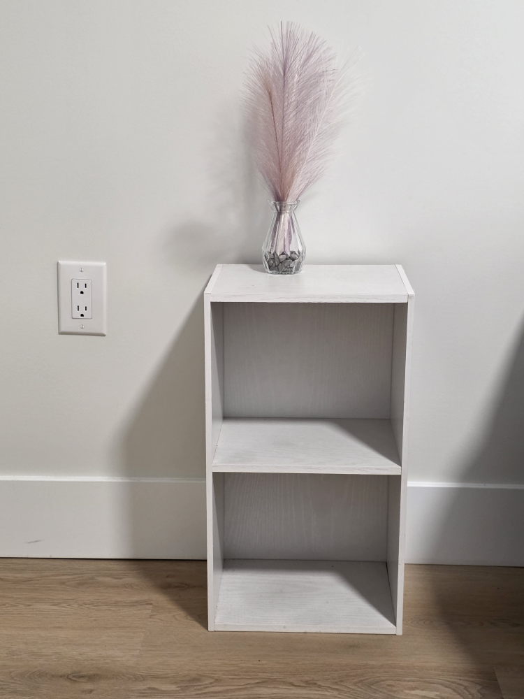 White Two-Shelf Storage Unit