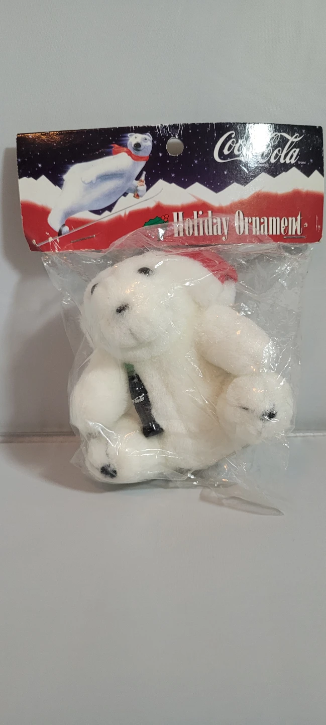 Coca-Cola Holiday Ornament Plush Polar Bear