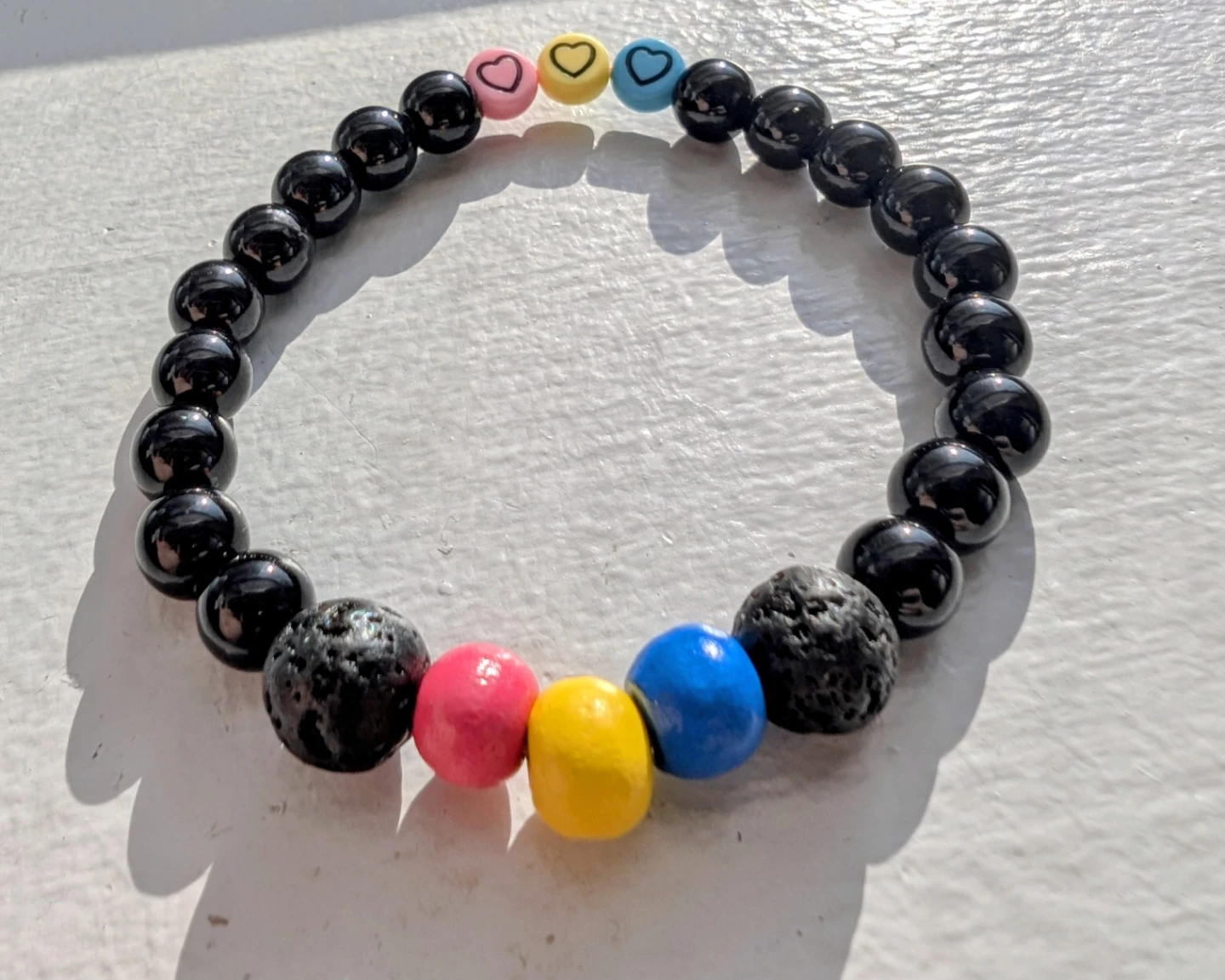 Hand-Made Pansexual Pride Bracelet