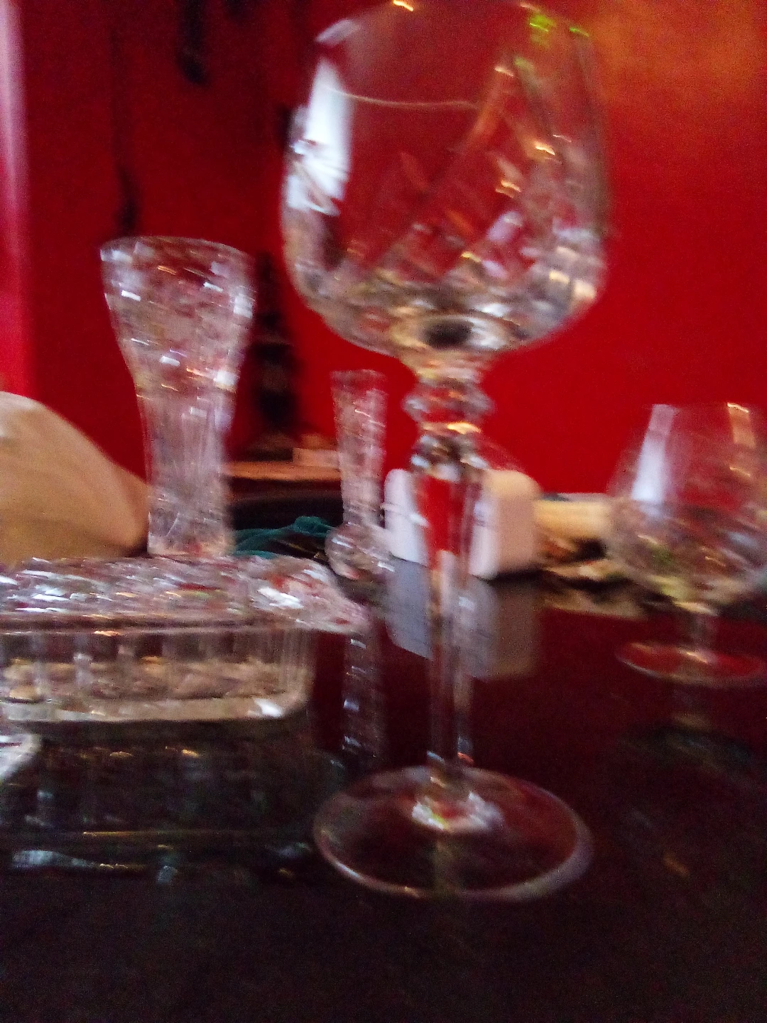 Wine goblet pinwheel crystal
