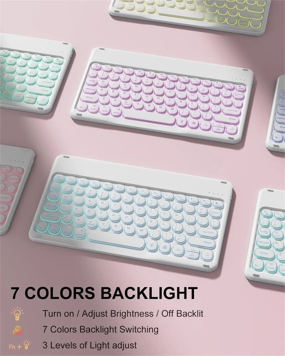 Pink iPad Air 5/4 10.9" Keyboard Case with Pencil Holder - photo 4
