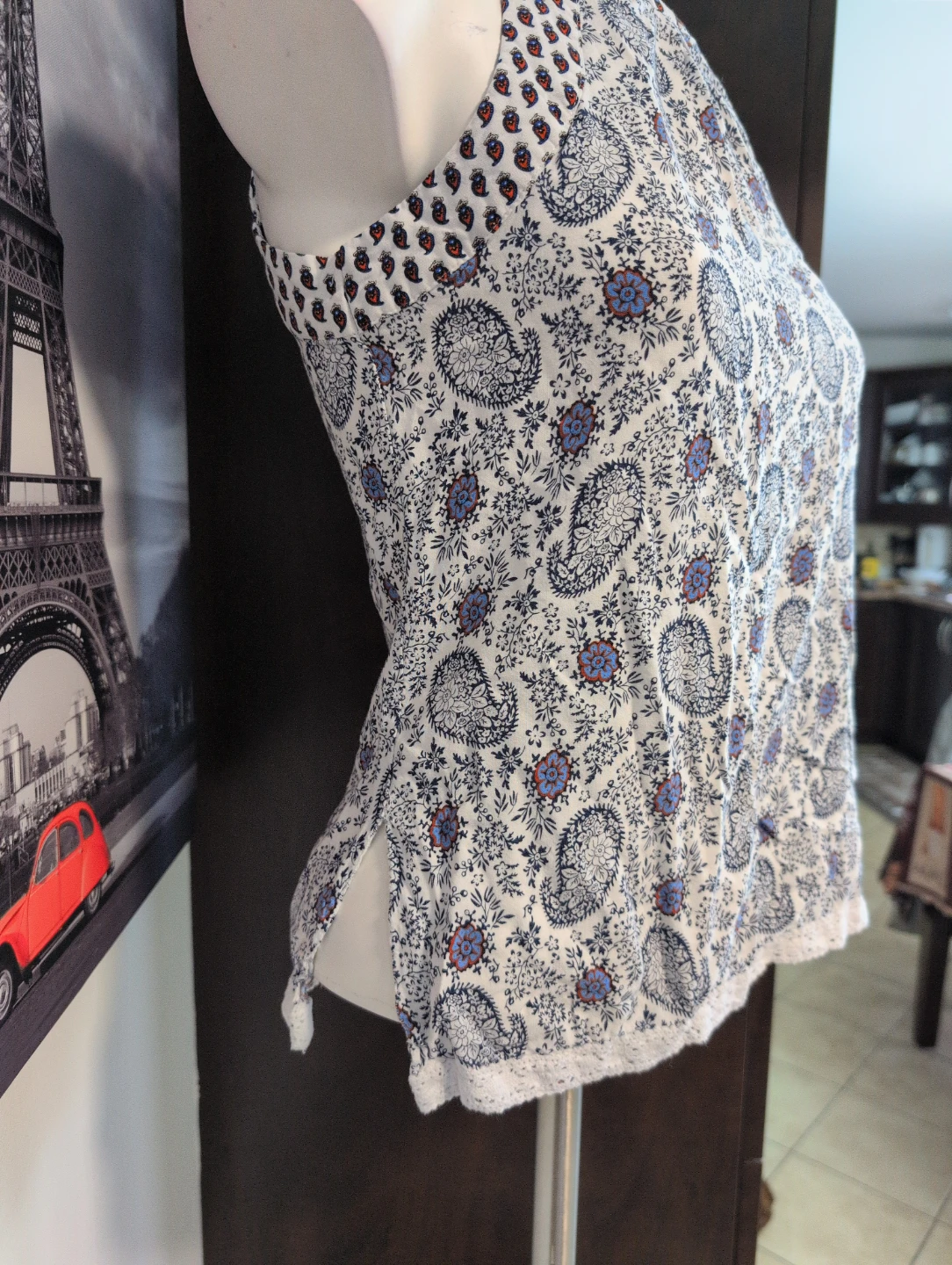 Women's Paisley Print Halter Tank Top - photo 2