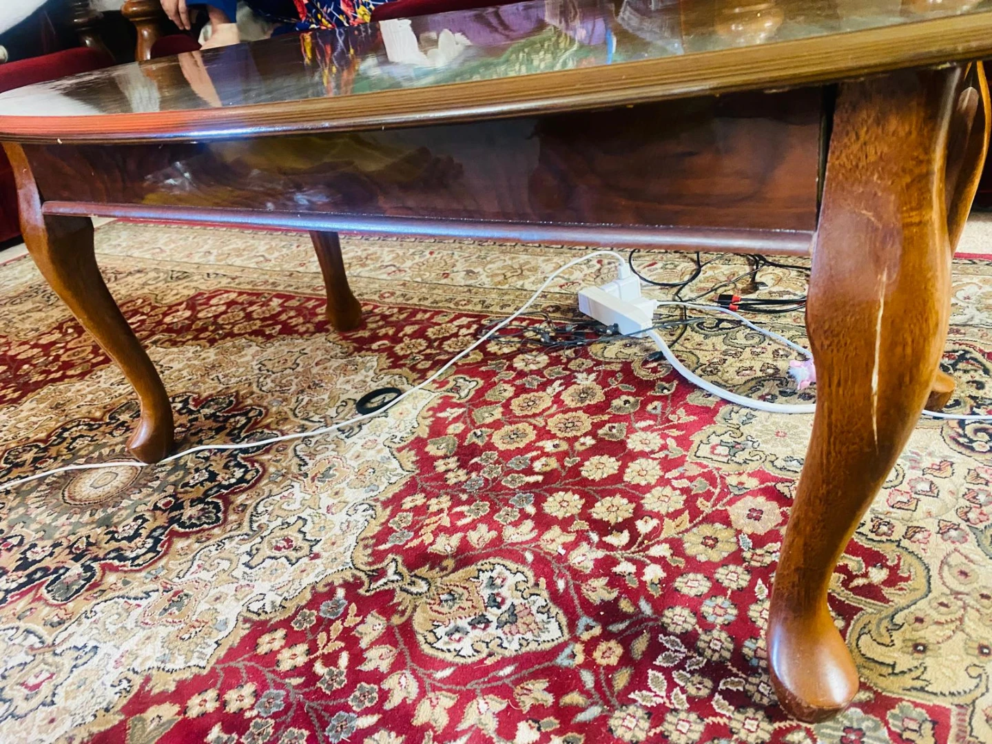 Oval Coffee Table with Wooden Base - photo 3