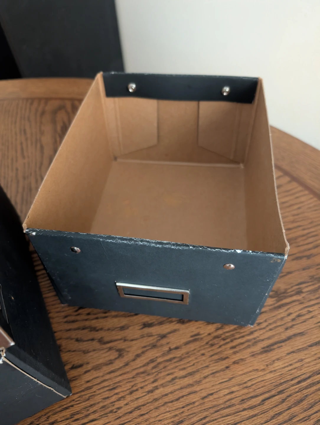 Set of 2 Black Storage Boxes with Metal Accents🧡 - photo 5