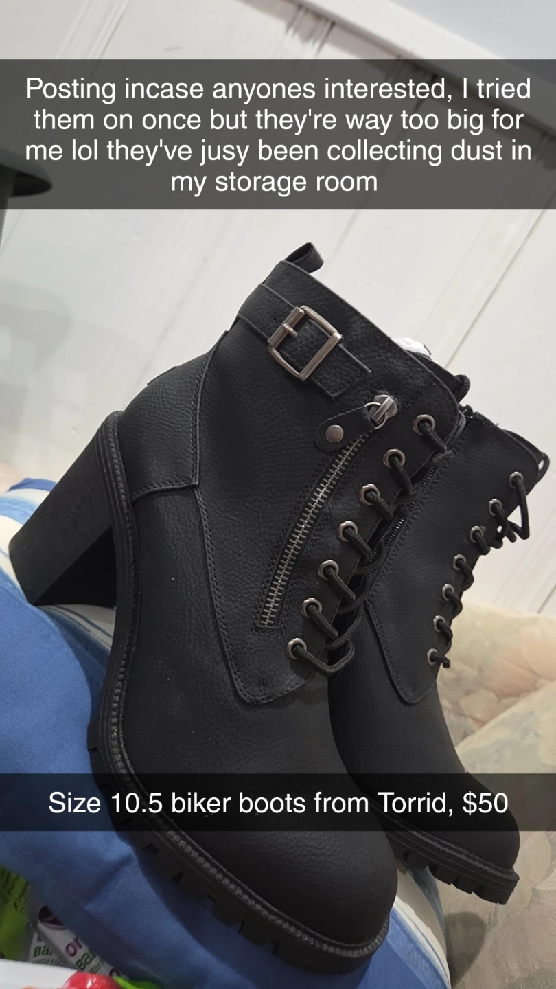 WIDE Torrid Black Biker Boots