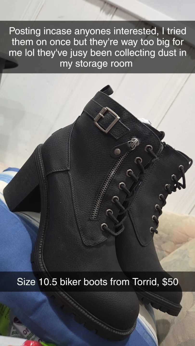 WIDE Torrid Black Biker Boots - photo 2