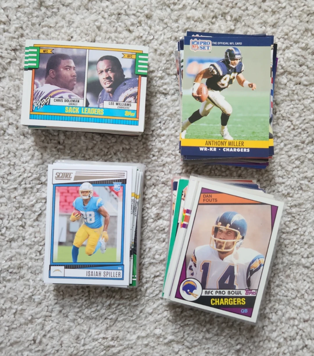 LA Chargers Football, 200 Card Team Lot - photo 3
