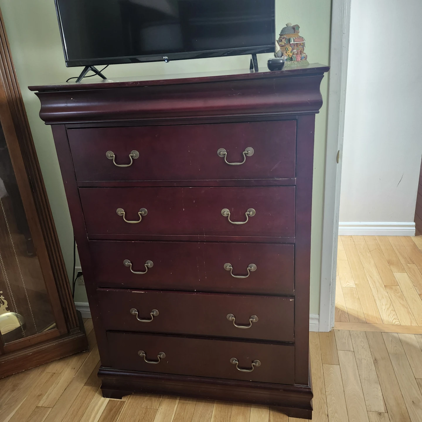 Maroon Dresser with Mirror - photo 2