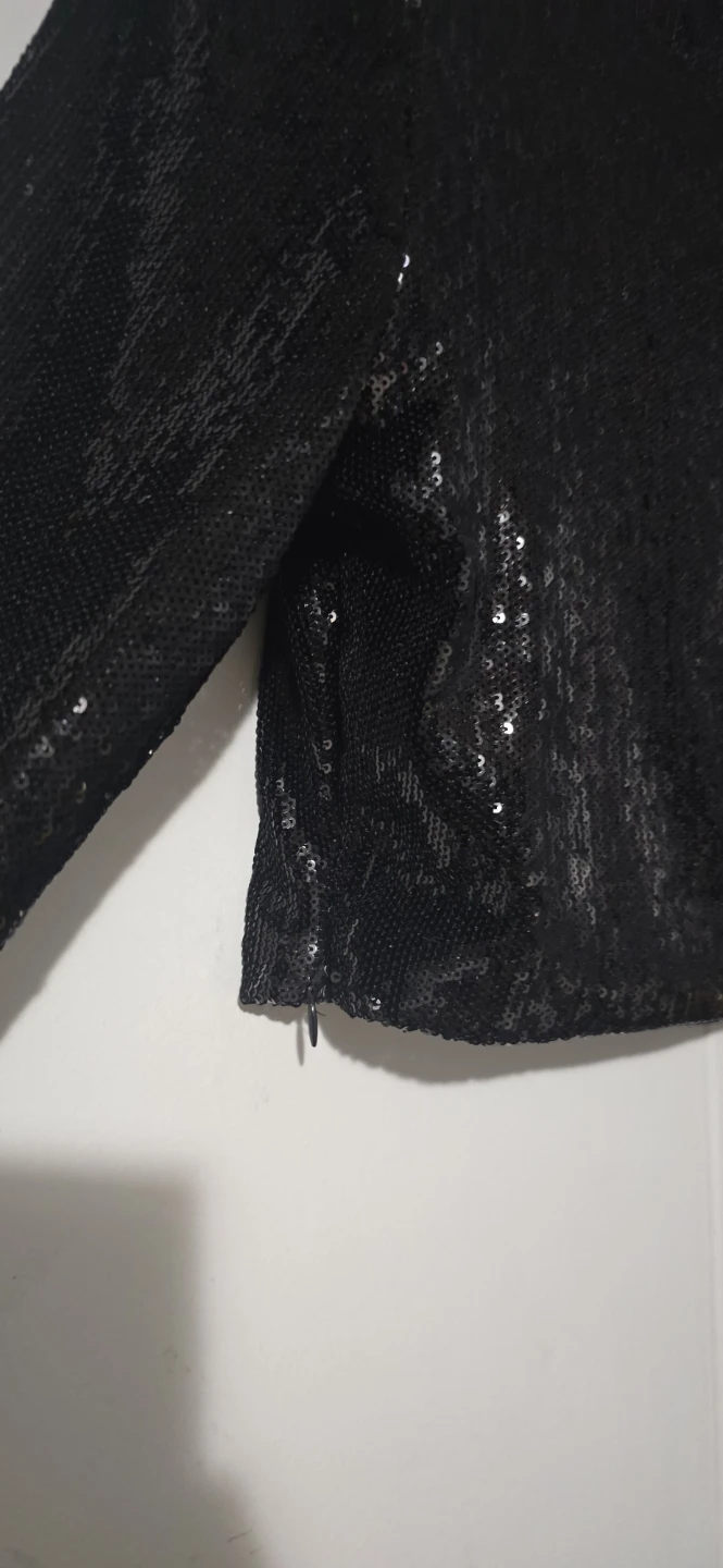 Forever 21 Black Sequin Cropped Top - photo 5