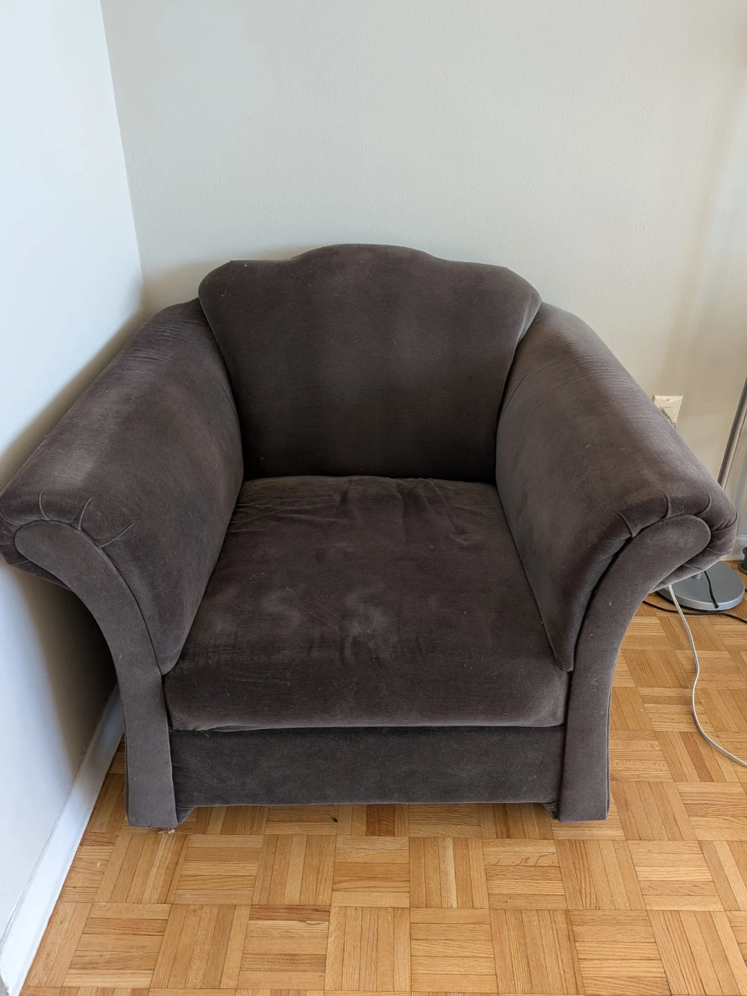 Brown Suede Sofa and Armchair Set - photo 5