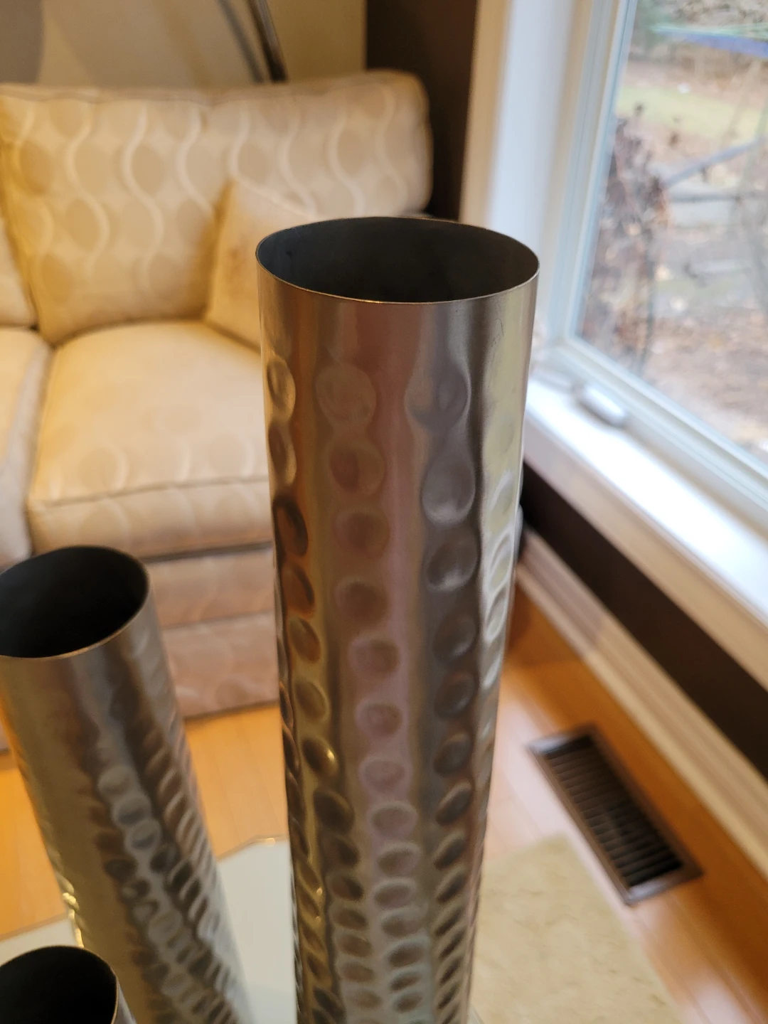 Set of 3 Hammered Metal Vase.SOLD! - photo 3