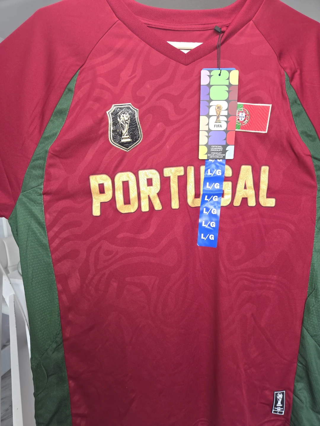 Portugal FIFA 2026 World Cup Soccer Jersey Size L