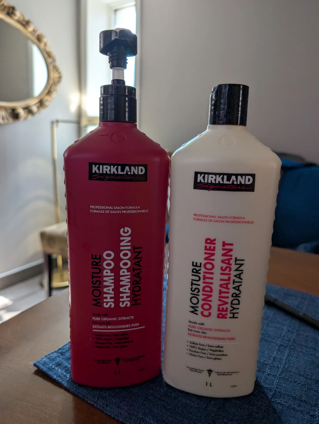 Kirkland Signature Moisture Shampoo and Conditioner Duo, 1L each