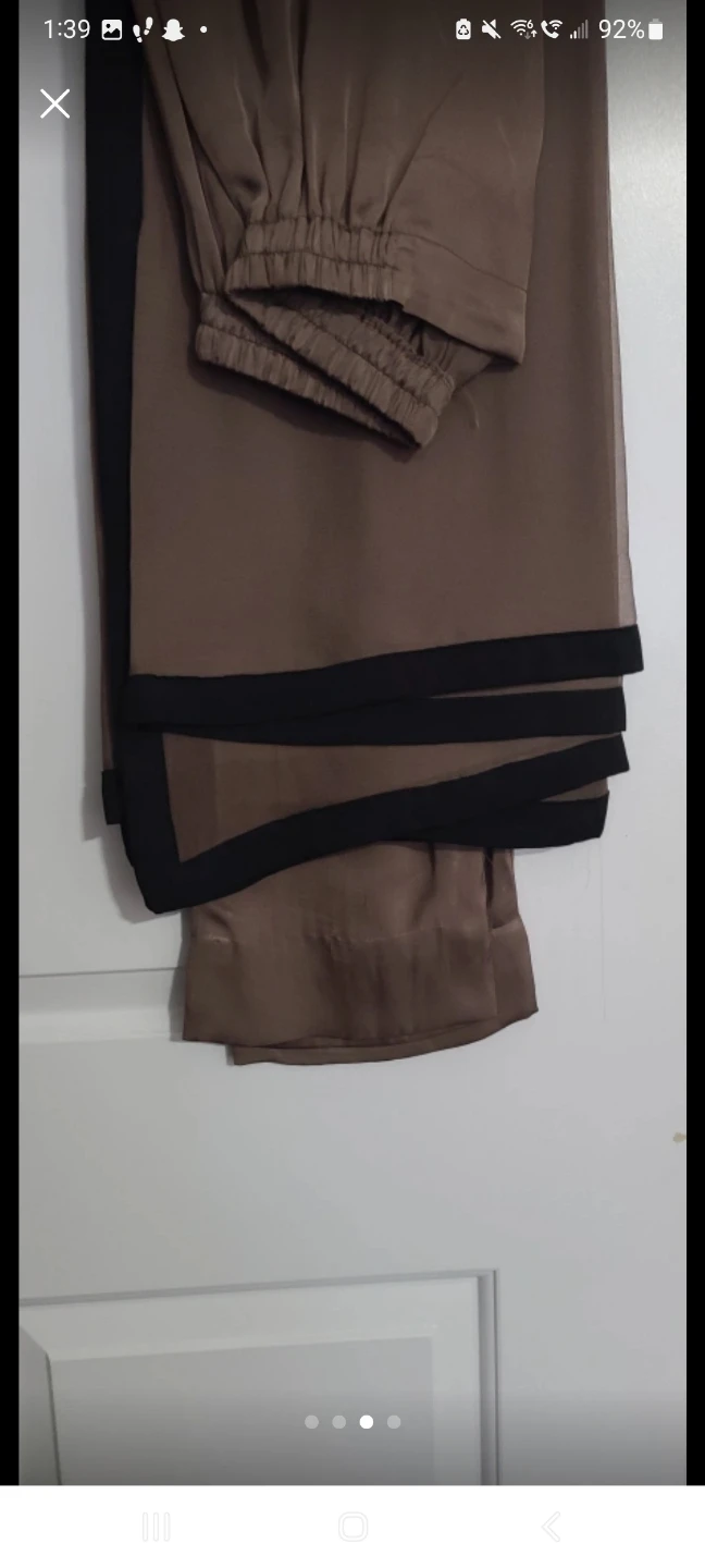 Women's Brown Lace Dress with Embroidered Neckline - photo 3