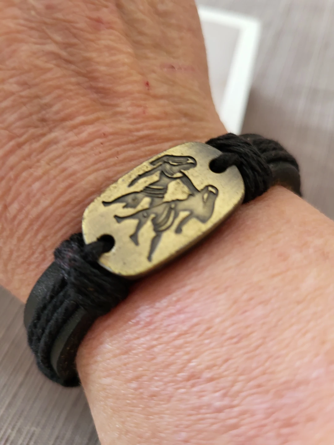 Gemini Zodiac Braided Leather Bracelet