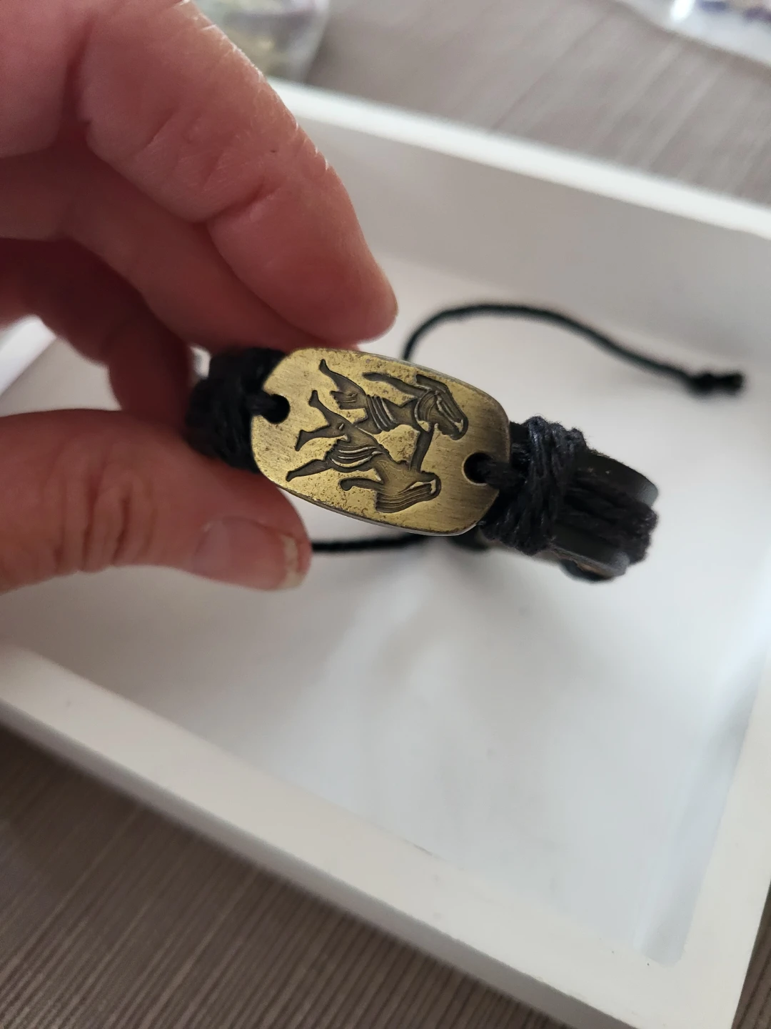 Gemini Zodiac Braided Leather Bracelet - photo 3