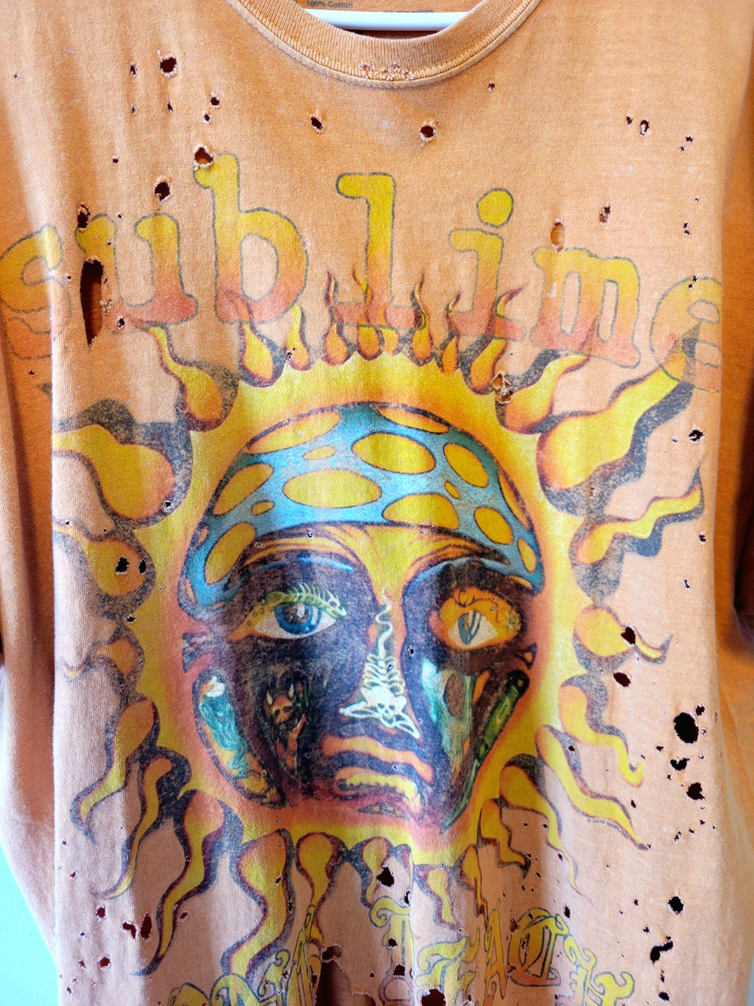 Sublime Sun Graphic Distressed T-Shirt Size L - photo 3