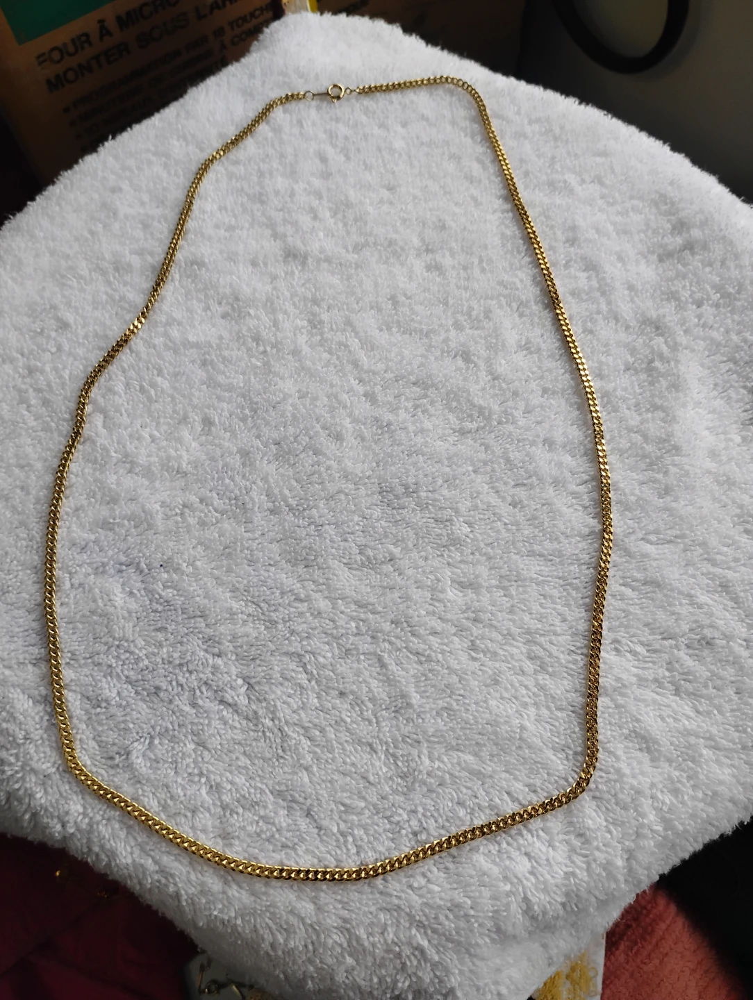 Gold-tone Curb Chain Necklace
