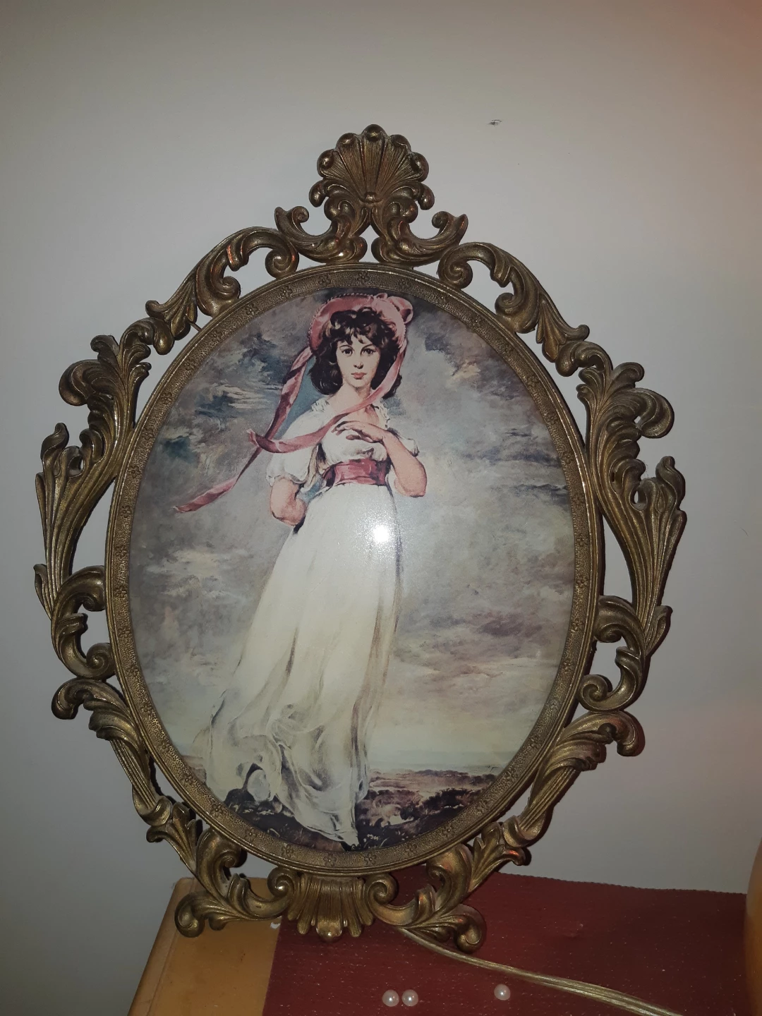 Vintage Oval Framed Portrait of a Woman
