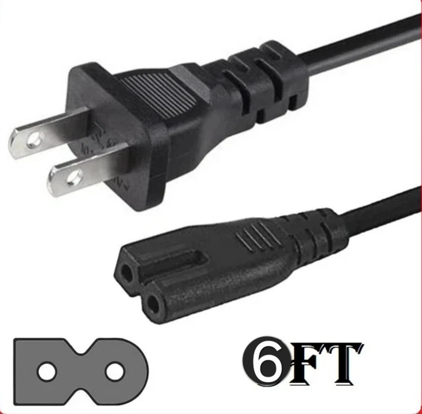 Powtech Polarized 2 Slot Power Cord 6 Ft 2.5A - photo 3