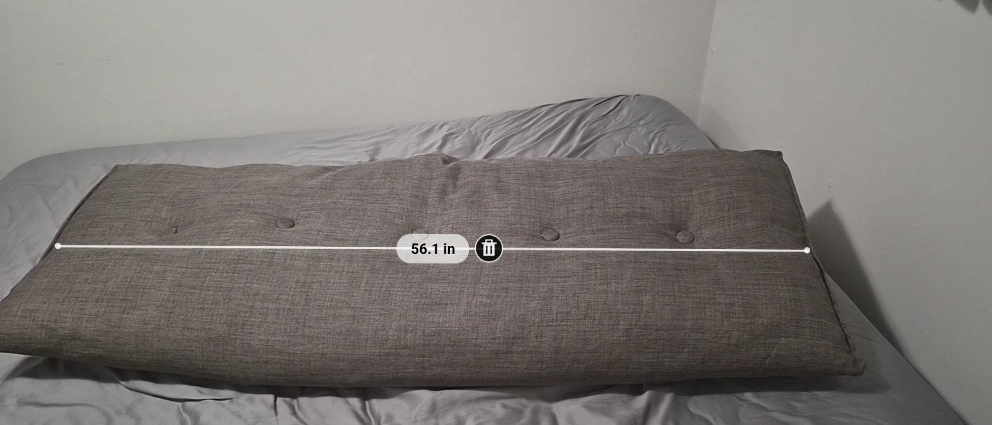 Grey Tufted Bolster Pillow 56.1 inch