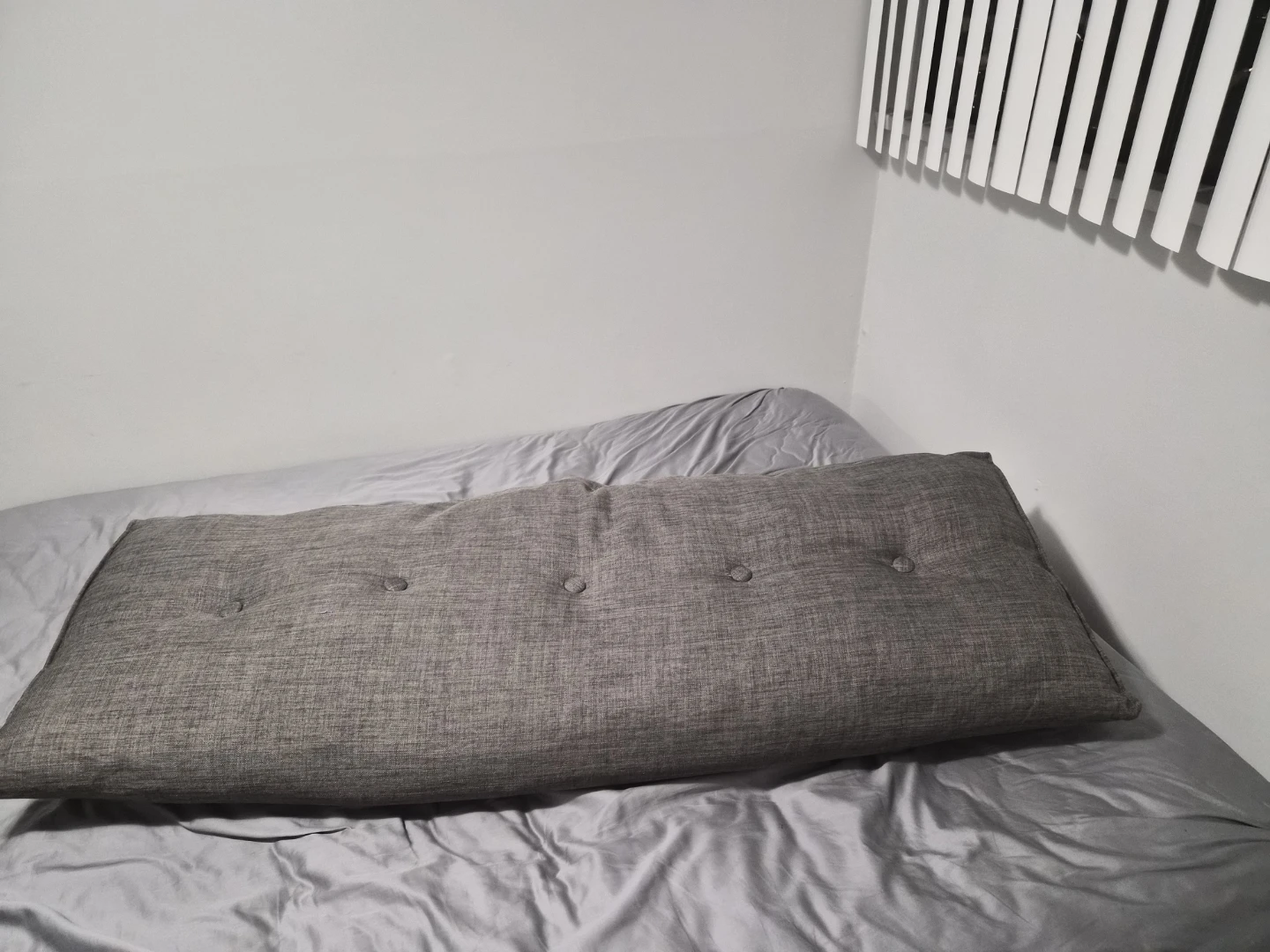 Grey Tufted Bolster Pillow 56.1 inch - photo 2