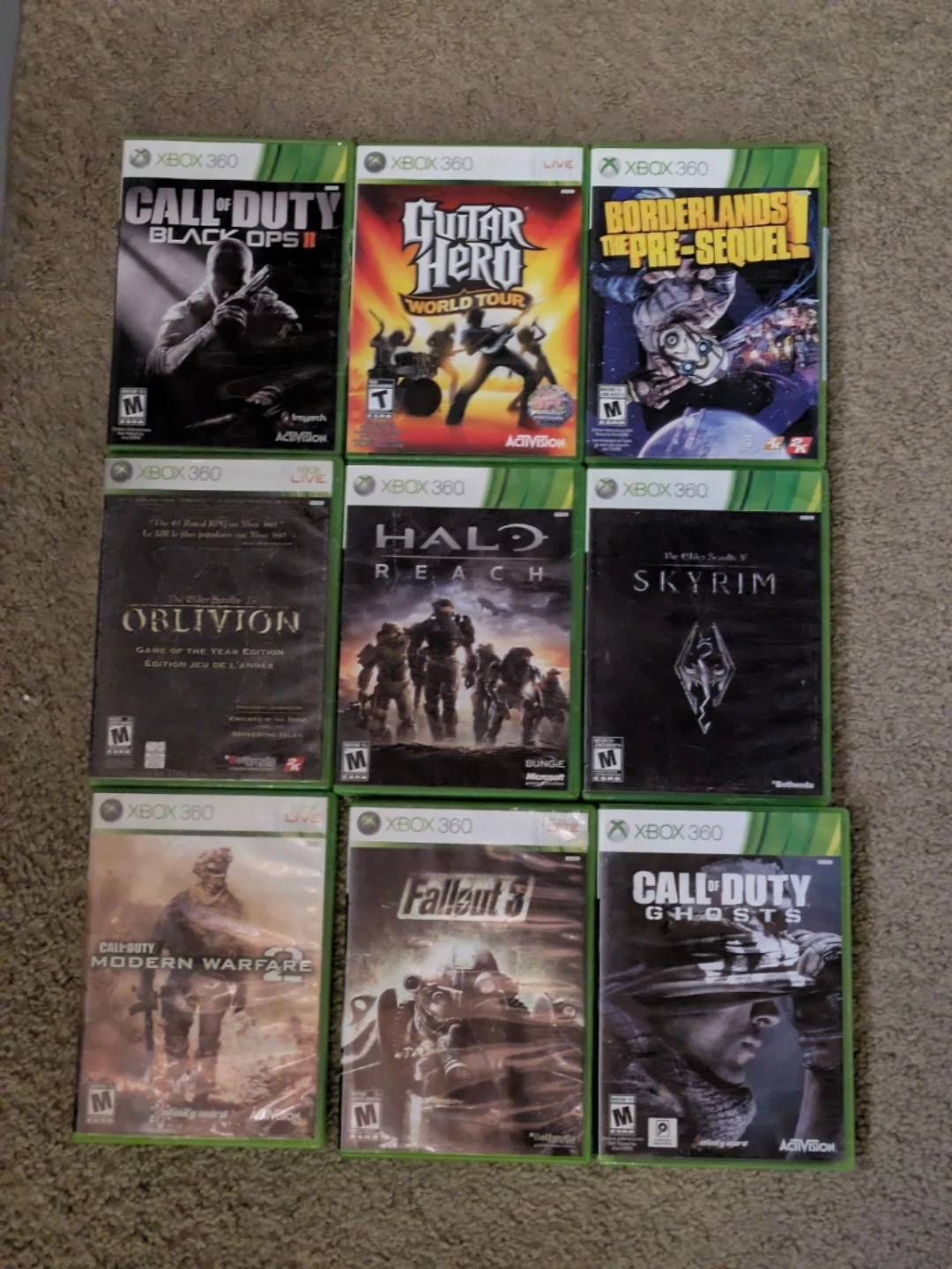 360 Games- Call of Duty, Halo, Fallout, Skyrim,