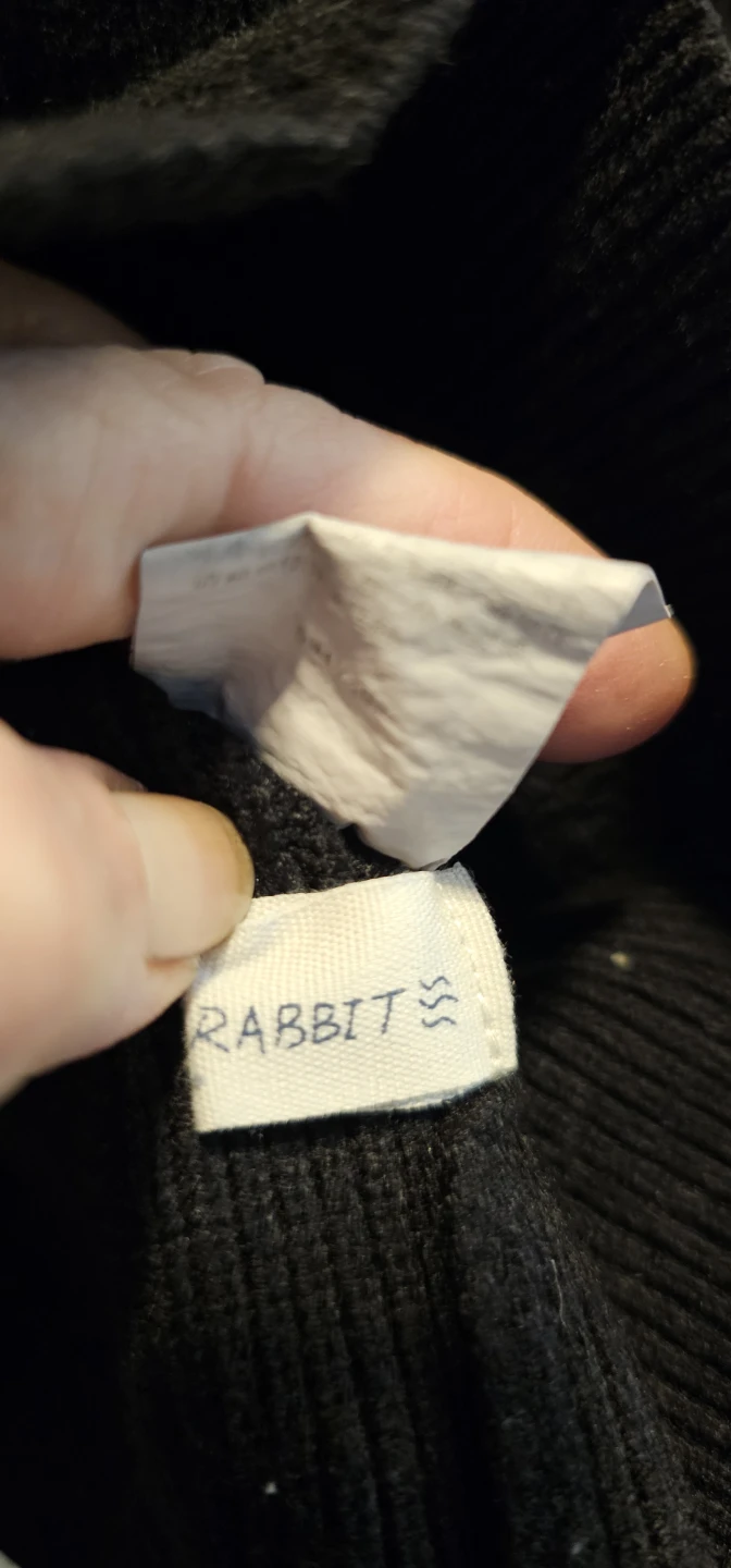 Rabbit Milk Black Turtleneck Sweater Size M - photo 3