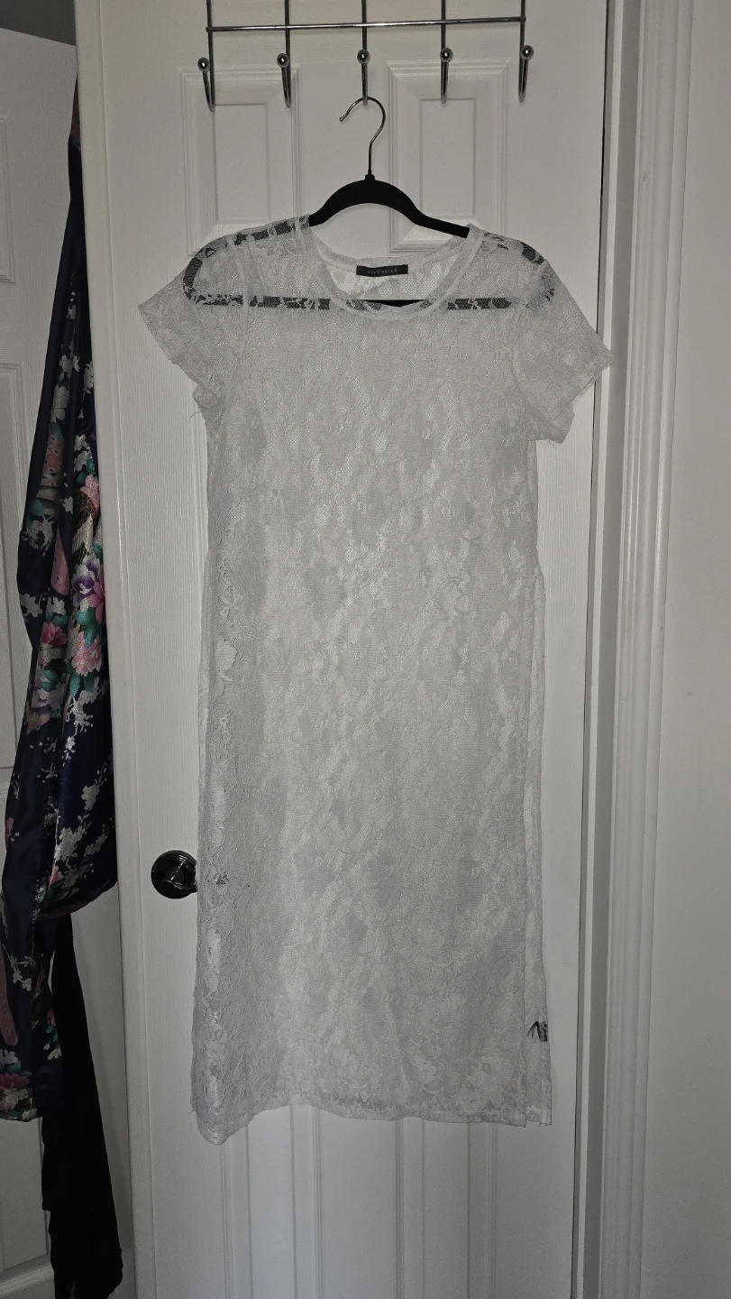 Suzy Shier White Lace Dress