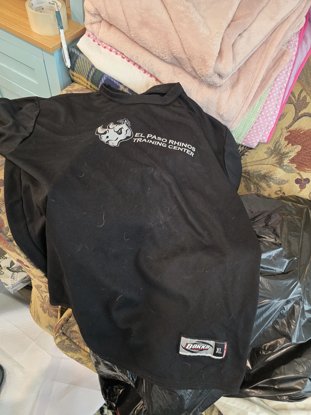 Bakka Sports El Paso Rhinos Training Center Black T-Shirt XL