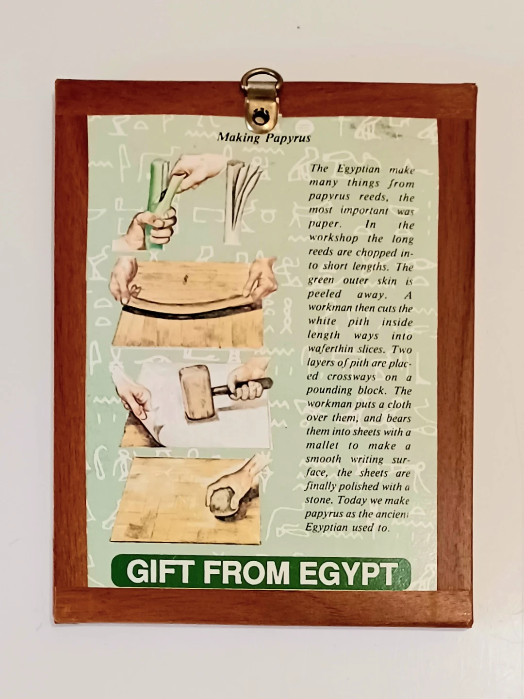 Nefertiti Papyrus Painting Wall Frame - photo 2