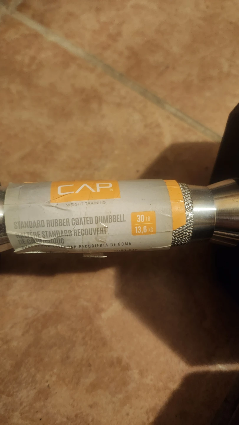 CAP Standard Rubber Coated Dumbbell - 30 lb - photo 2