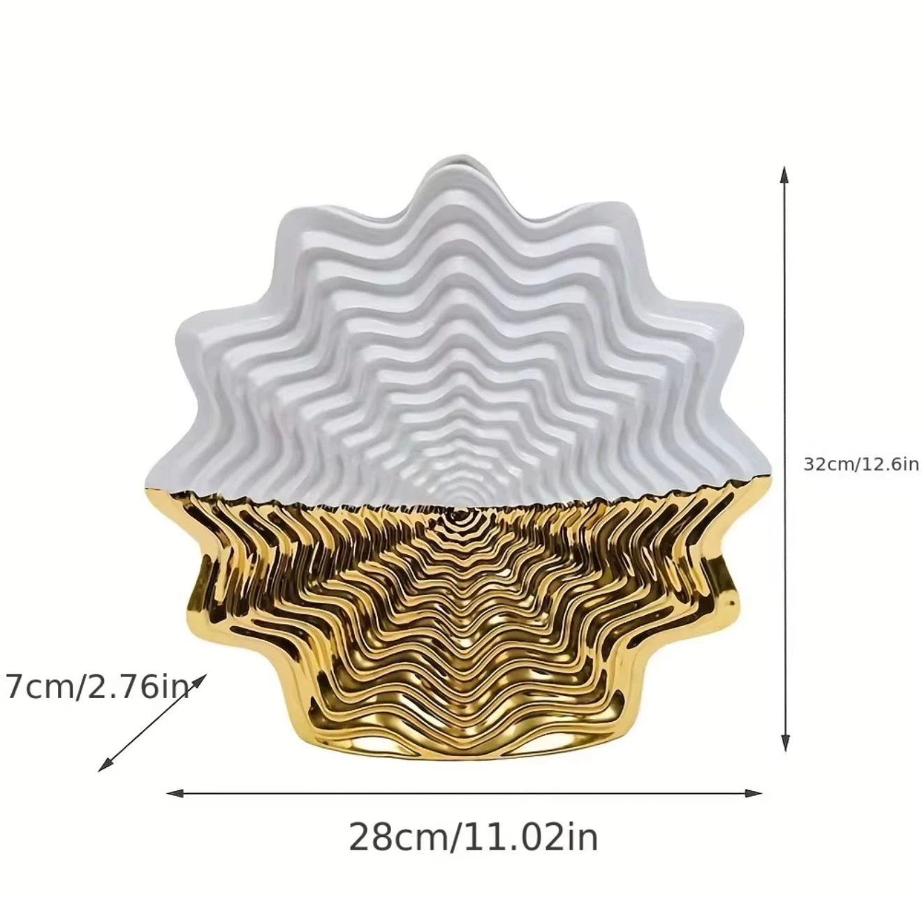 White and Gold Decorative Vase - photo 4