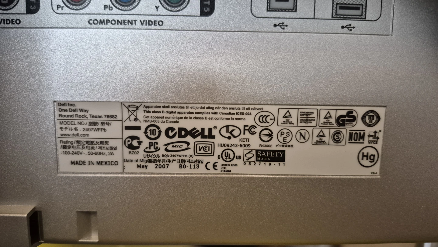 Dell 2407WFPb Monitor - photo 2