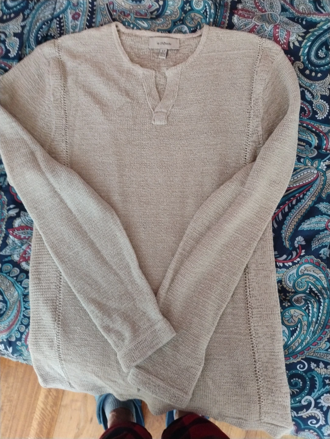 🧡Le Château Beige Knit Sweater