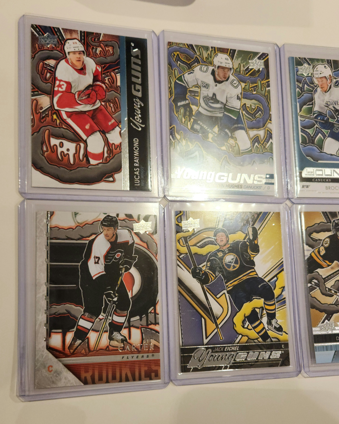 Pick Up x6 Young Guns Renewed 30forall or 5-7ea hockey cards - photo 3