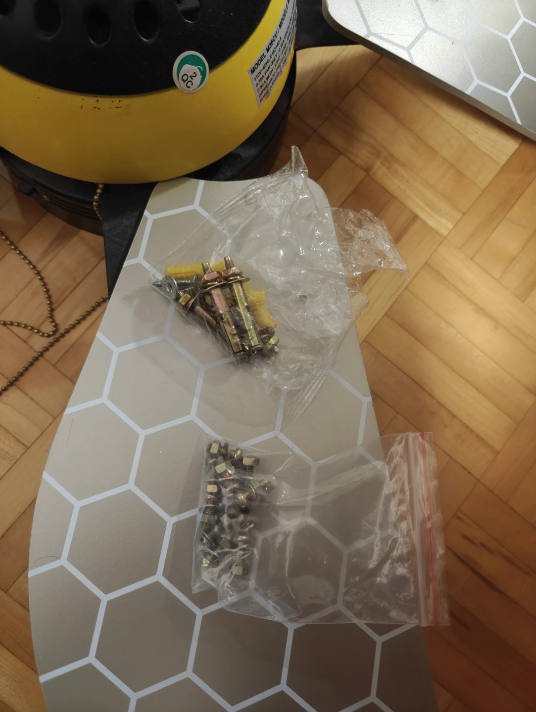 Honey Bee Yellow and Black Ceiling Fan with Hexagonal Blades - photo 3