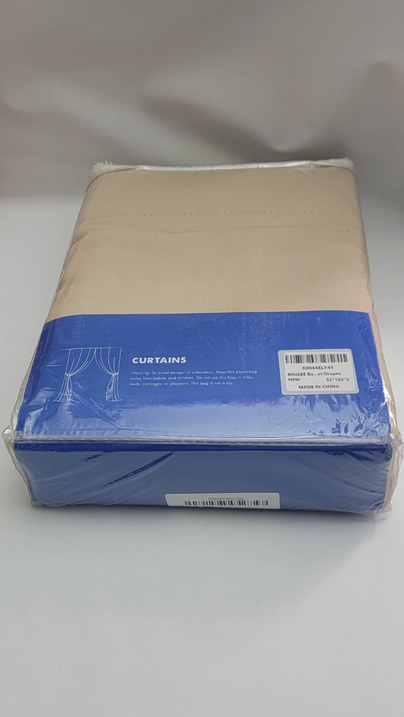 Blackout Curtains 52x102 Set 2 Beige for Living Room Bedroom - photo 3