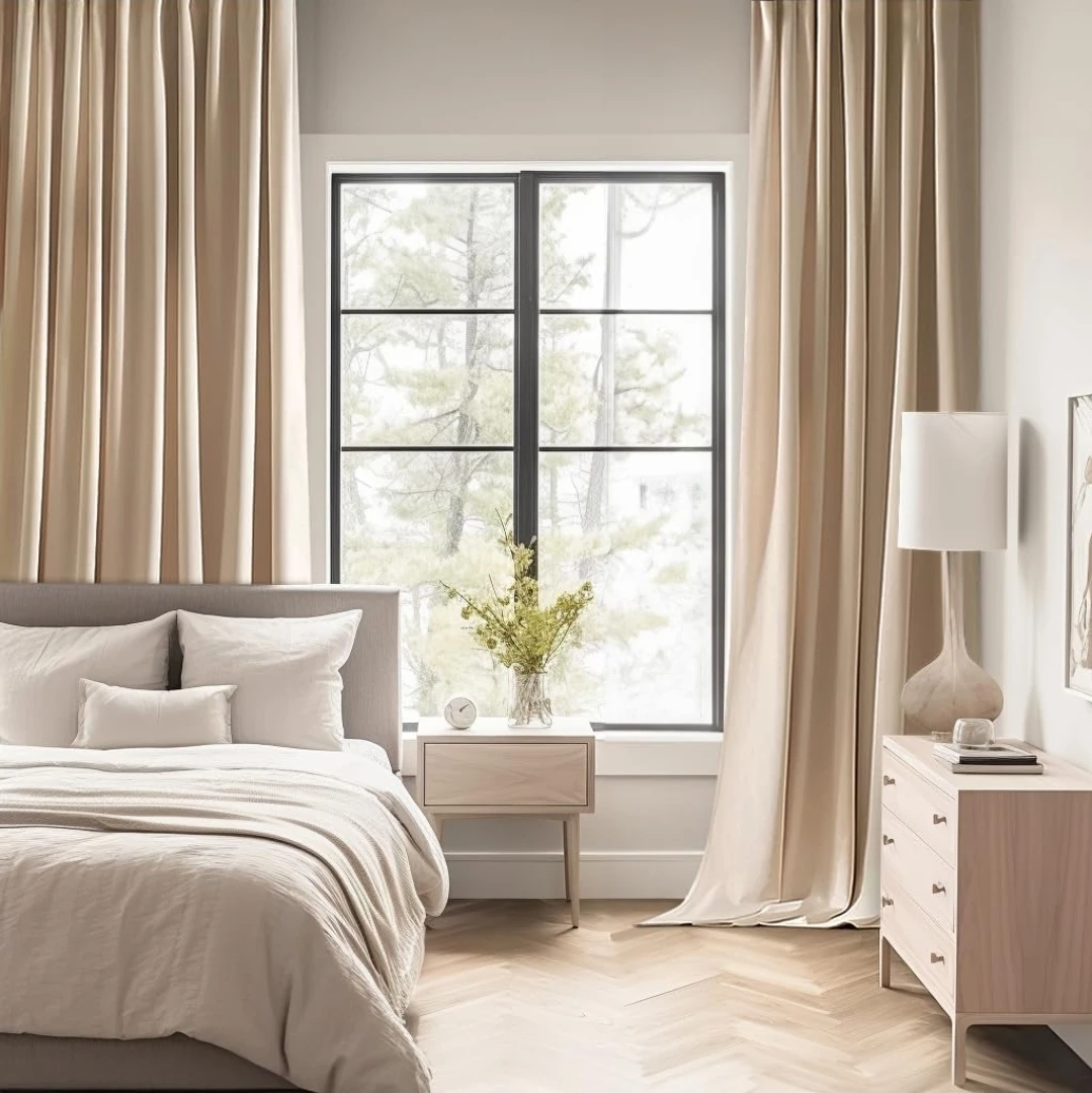 Blackout Curtains 52x102 Set 2 Beige for Living Room Bedroom - photo 5
