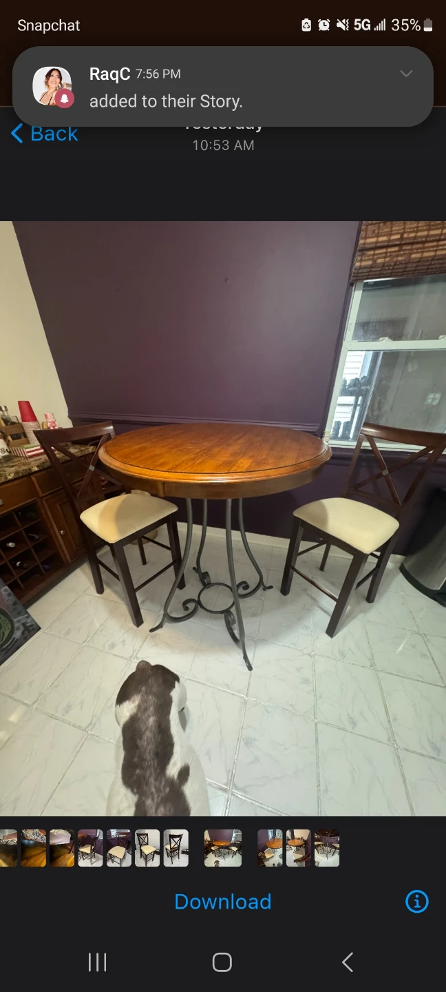 Round Top Dining Table with 2 Chairs