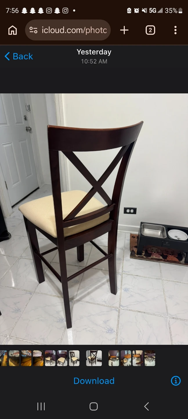 Round Top Dining Table with 2 Chairs - photo 4