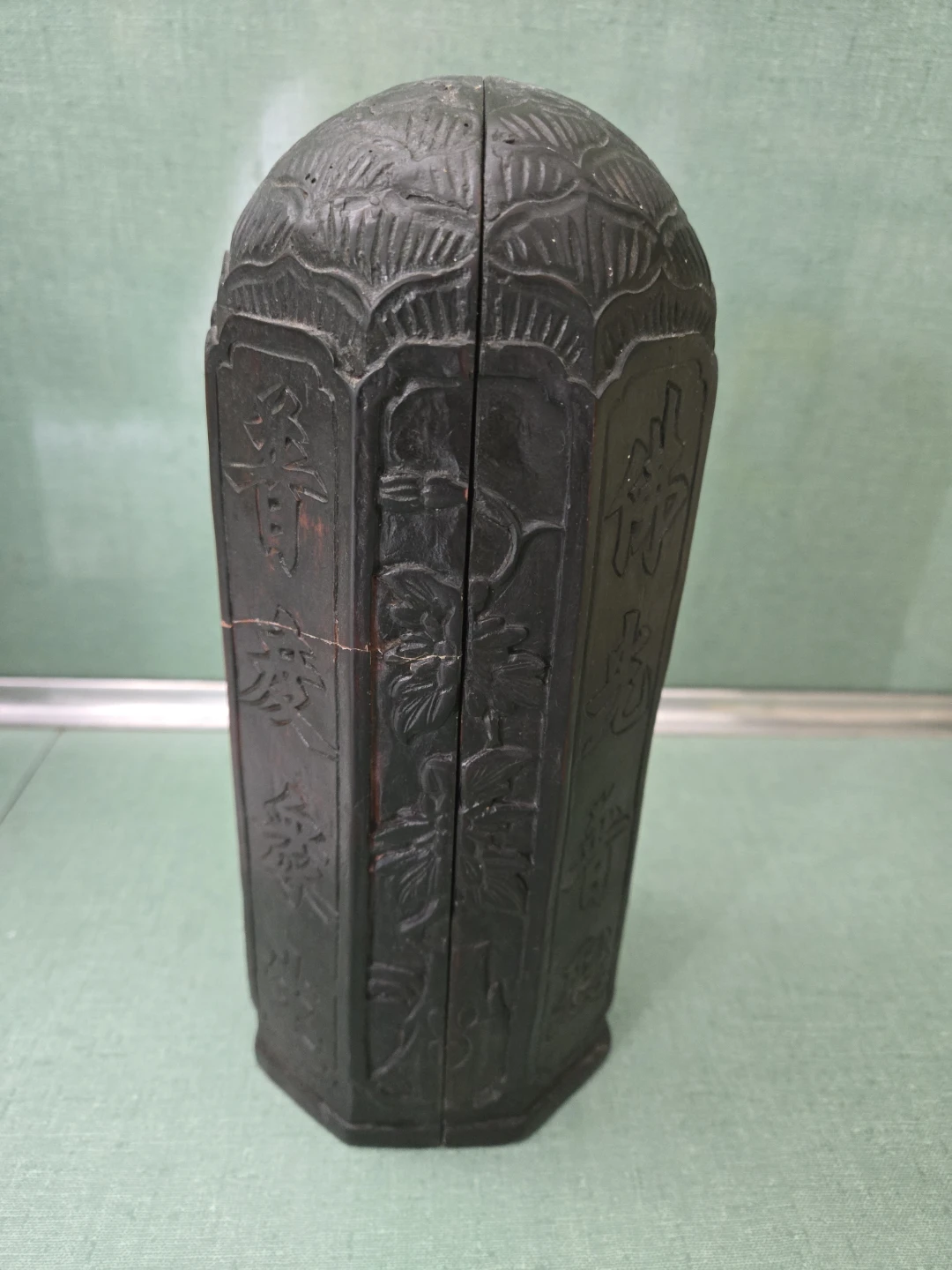 Chinese Triptych Portable Buddhist Shrine Statue - photo 3