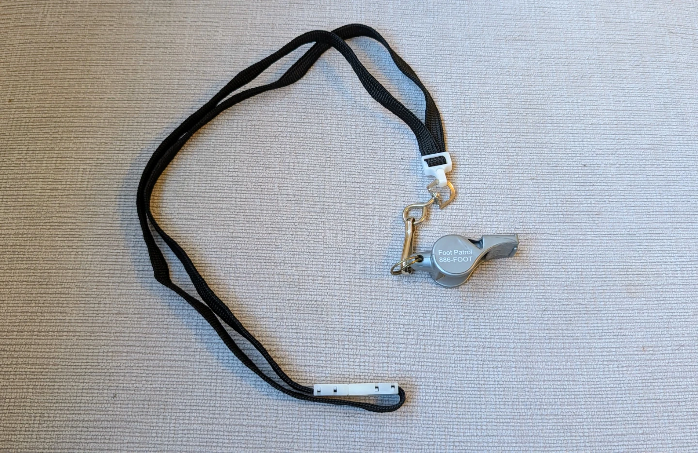Foot Patrol Whistle with Lanyard