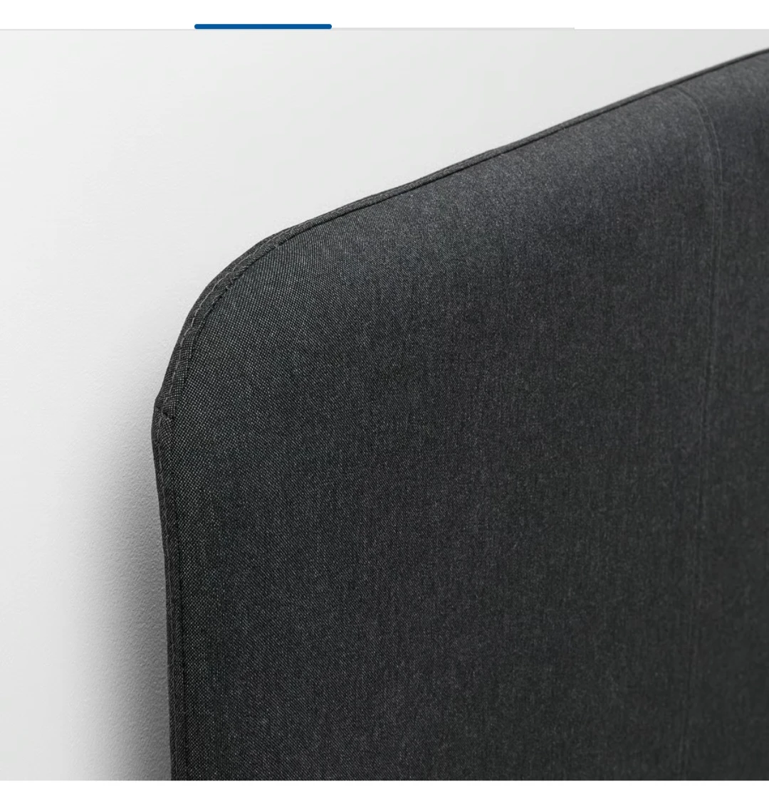 IKEA SLÄTTUM Upholstered Bed Frame - Dark Gray, Twin - photo 5
