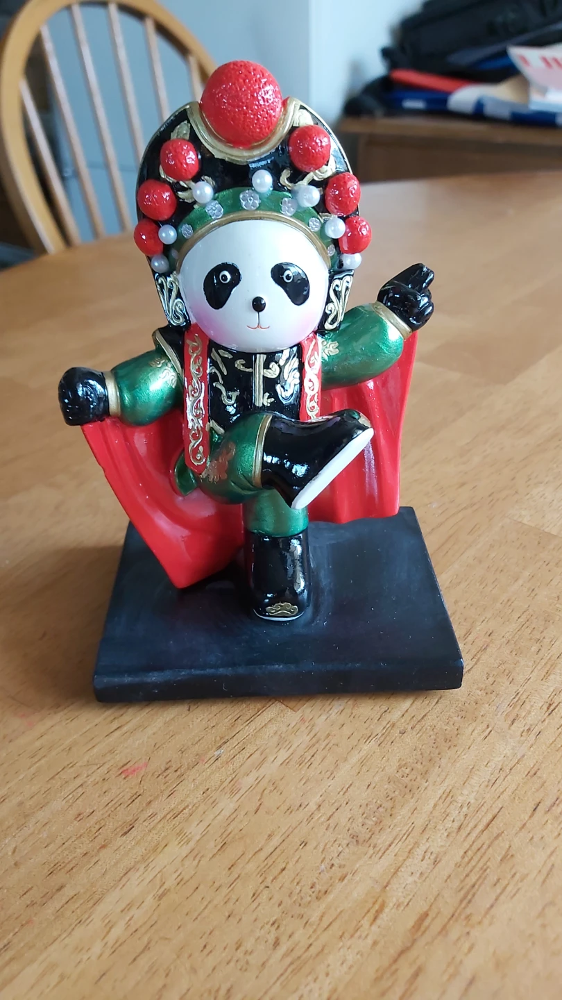Panda Figurine in Traditional Chinese Opera Costume - photo 4