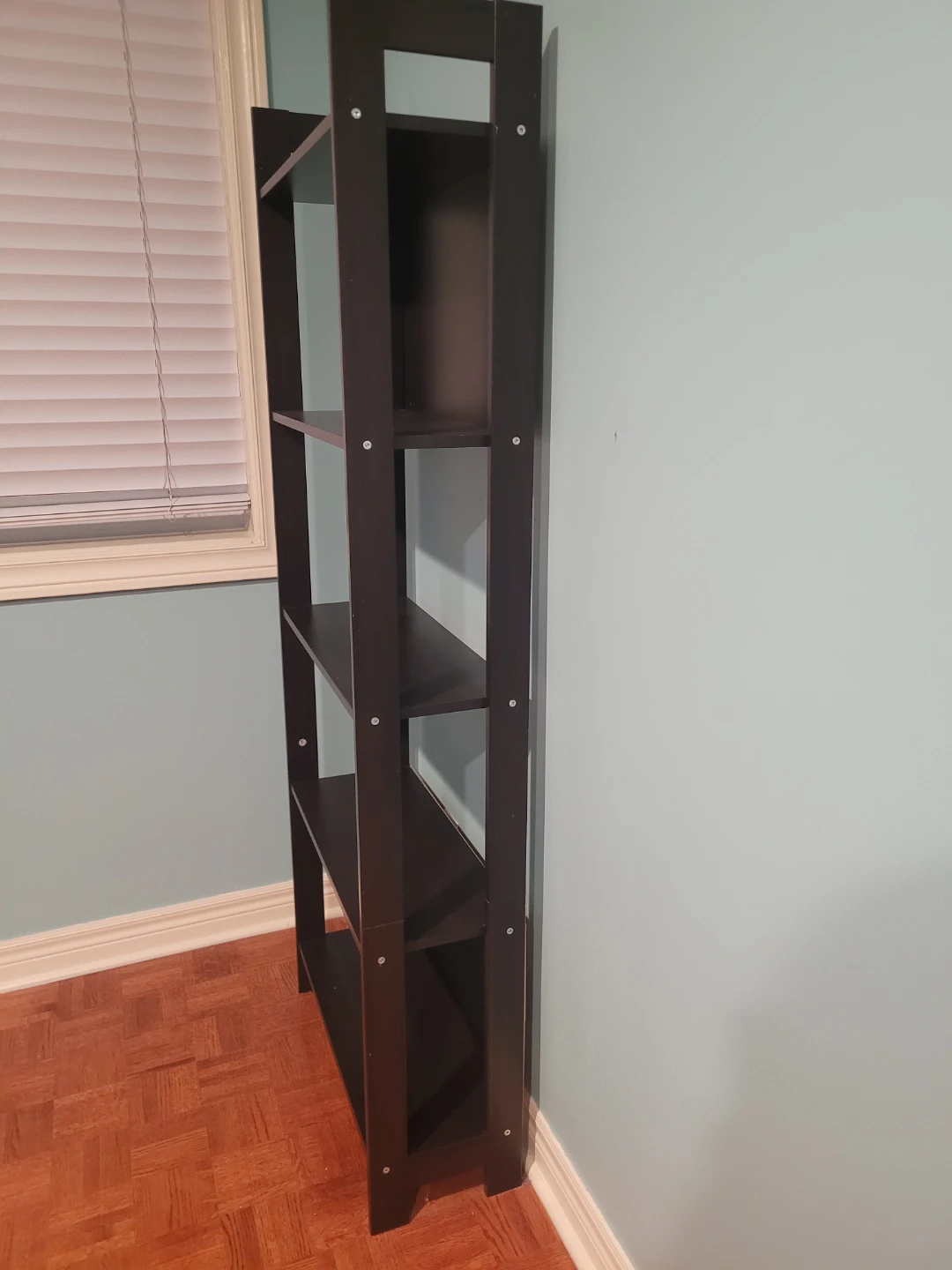 Dark Brown 5-Shelf Ladder Bookshelf - photo 2
