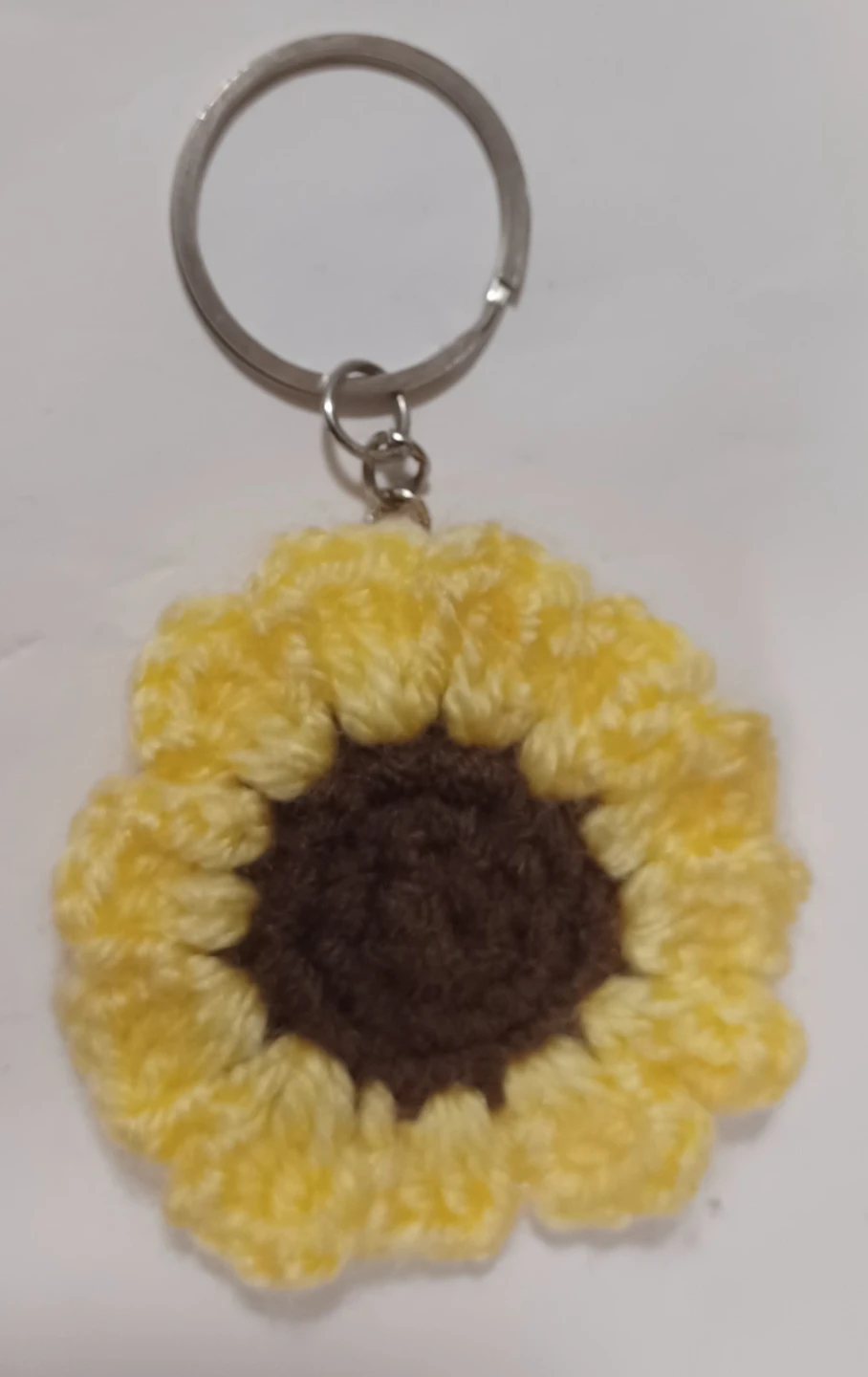 Crocheted Sunflower Keychain